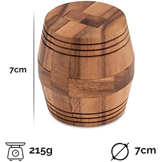 BARREL - BARREL - 3D PUZZLE - THINKING GAME - PUZZLE GAME - PATIENCE GAME - LOGIC GAME MADE OF WOOD - Image 3
